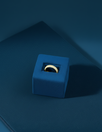 Moissanite Band Ring 14K Gold