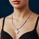 Moissanite Heart Pendant 14K Gold