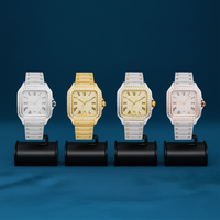 Moissanite Square Watch 14K Gold