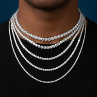 Moissanite Tennis Chain 14K Gold (ALL SIZES)